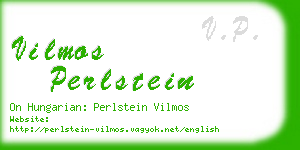 vilmos perlstein business card